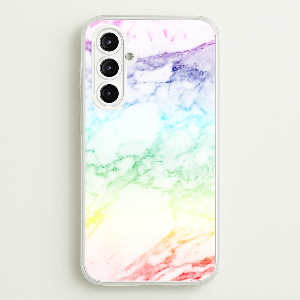 Rainbow Streak Marble Pattern Phone Case