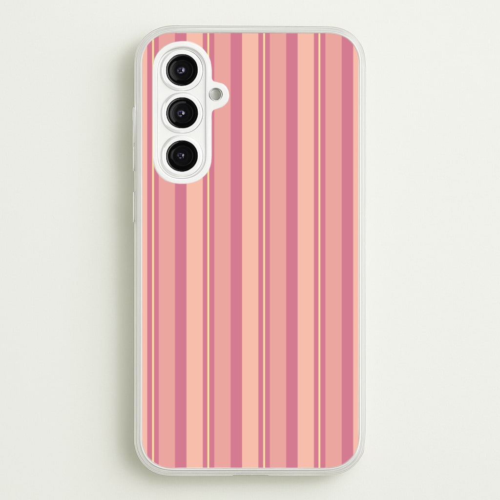 Pink And Yellow Stripes Phone Case