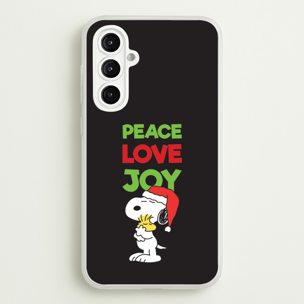 Peace, Love, Joy Christmas Cartoon Beagle Phone Case