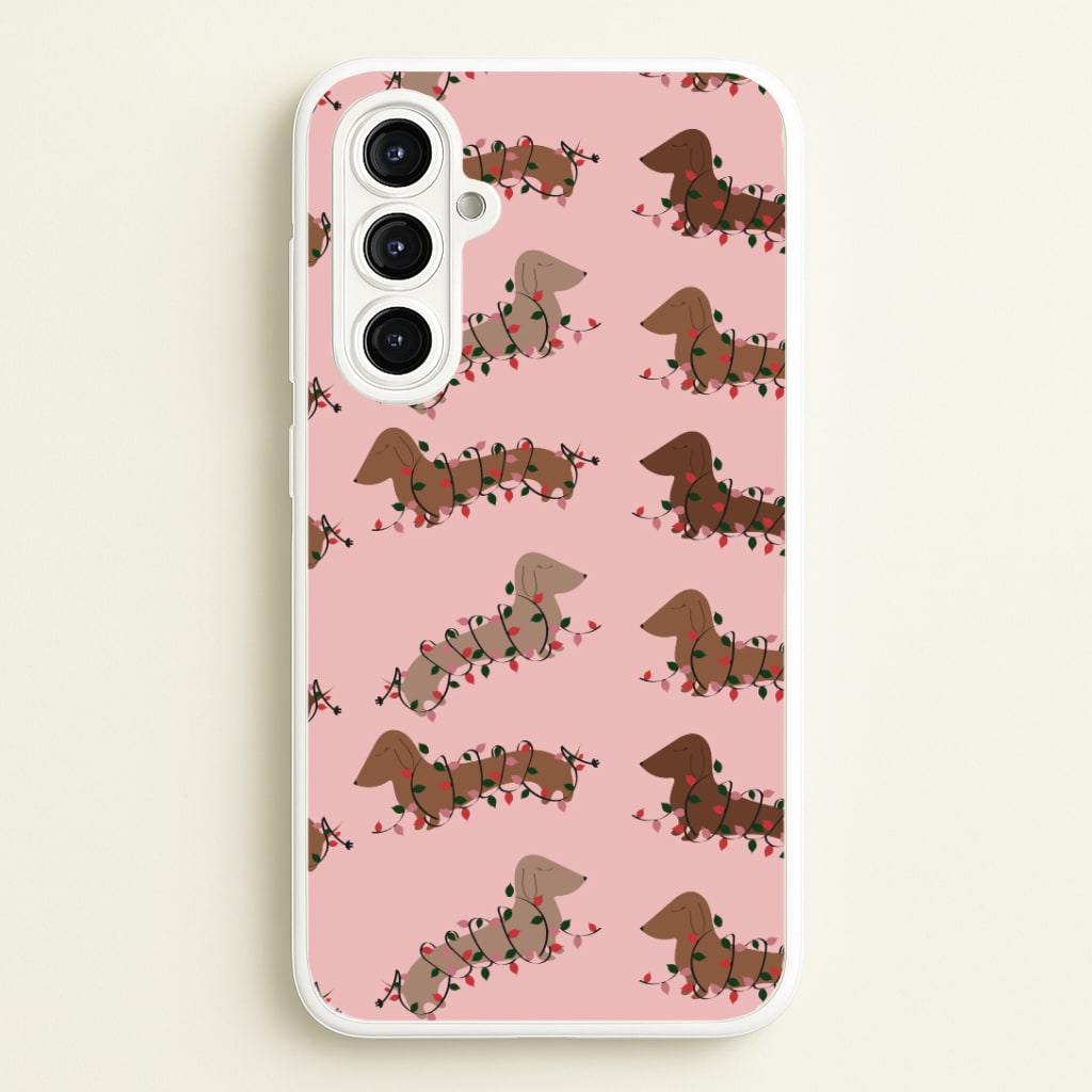 Dachshund Christmas Pattern Phone Case