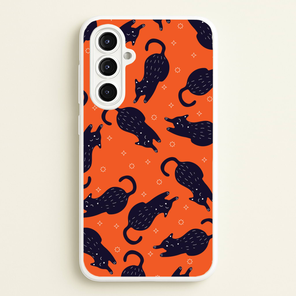 Black Cats And Stars Pattern Phone Case