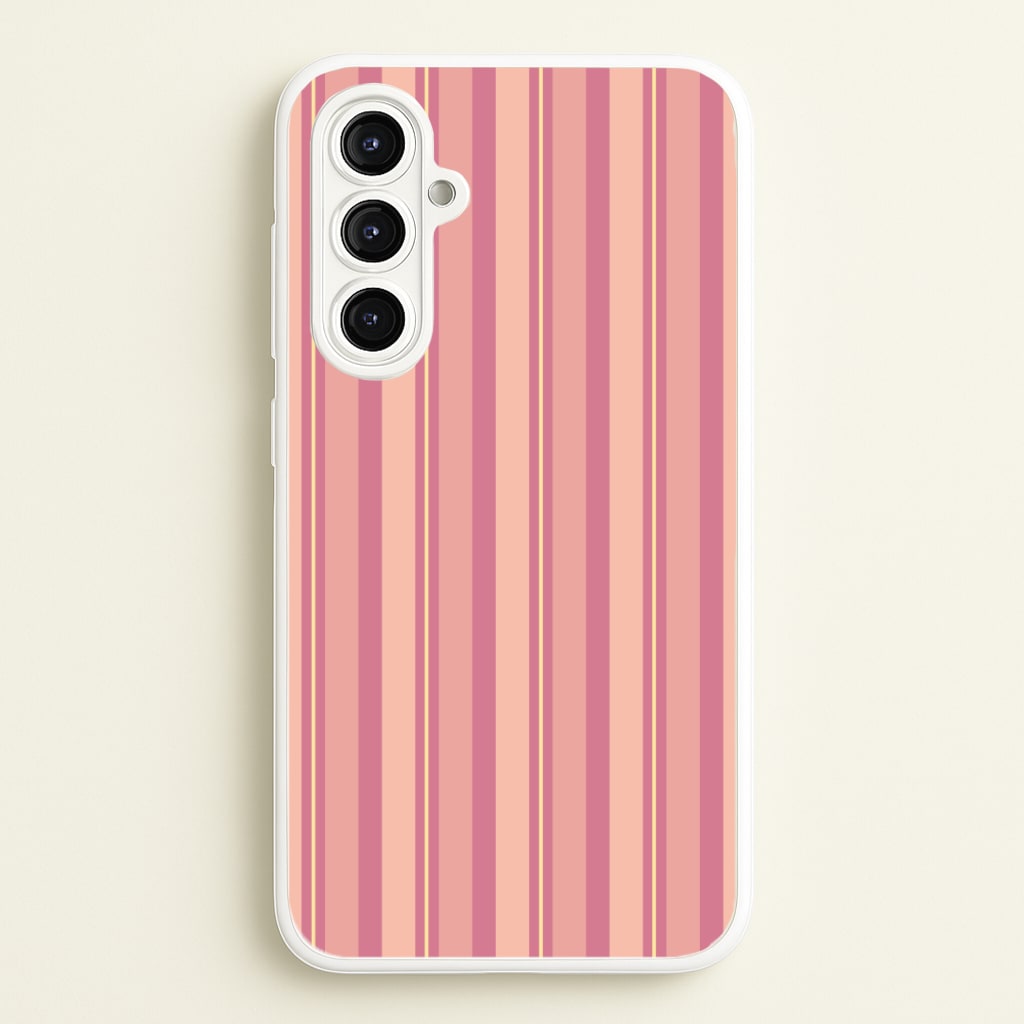 Pink And Yellow Stripes Phone Case