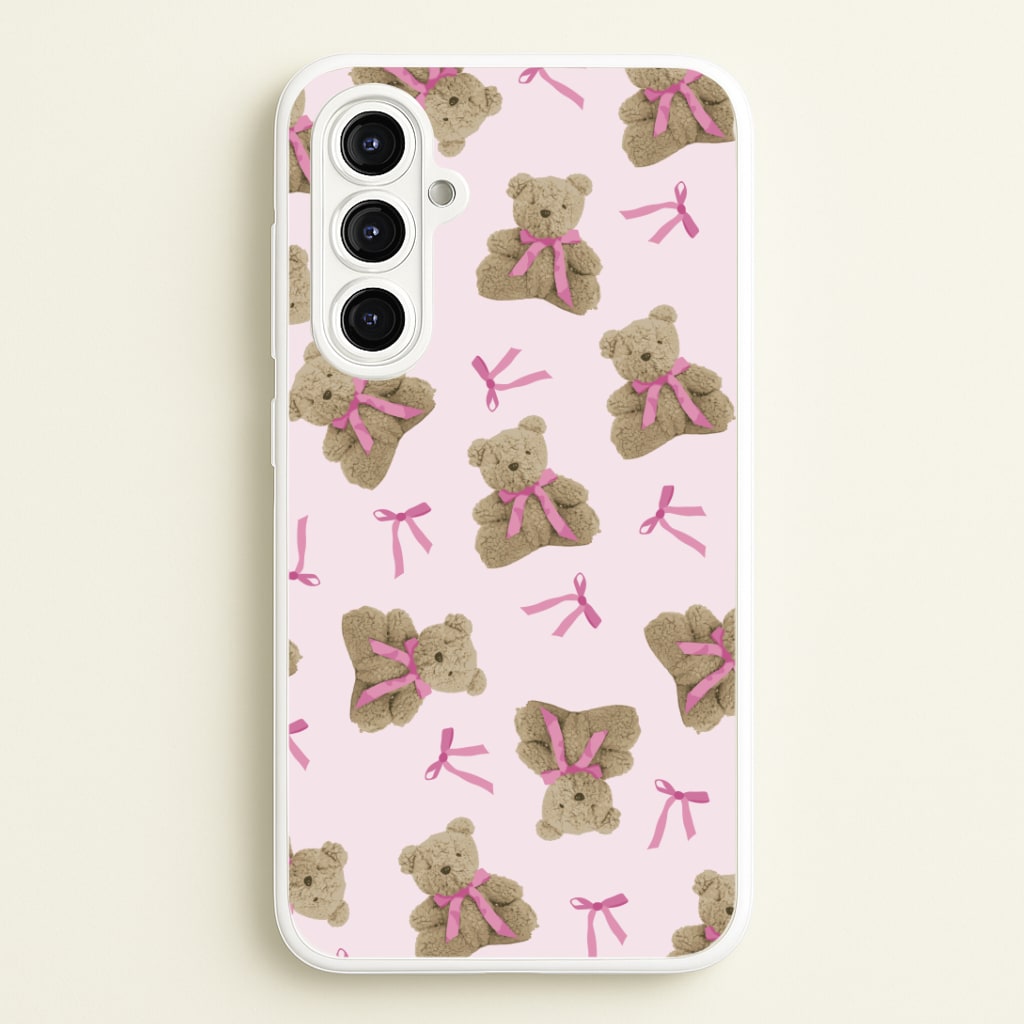 Coquette Teddy Bears And Bows Pattern Phone Case