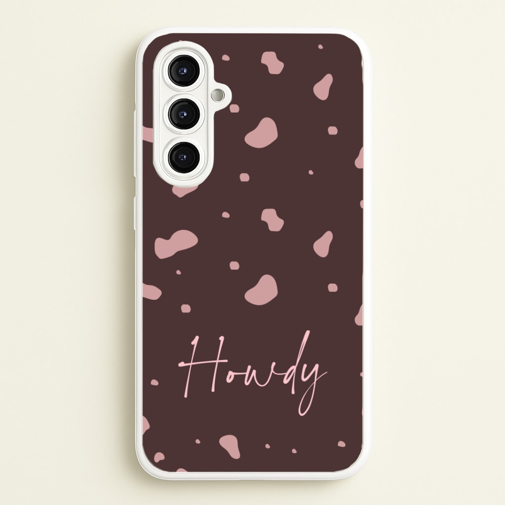 Cow Print Howdy Phone Case