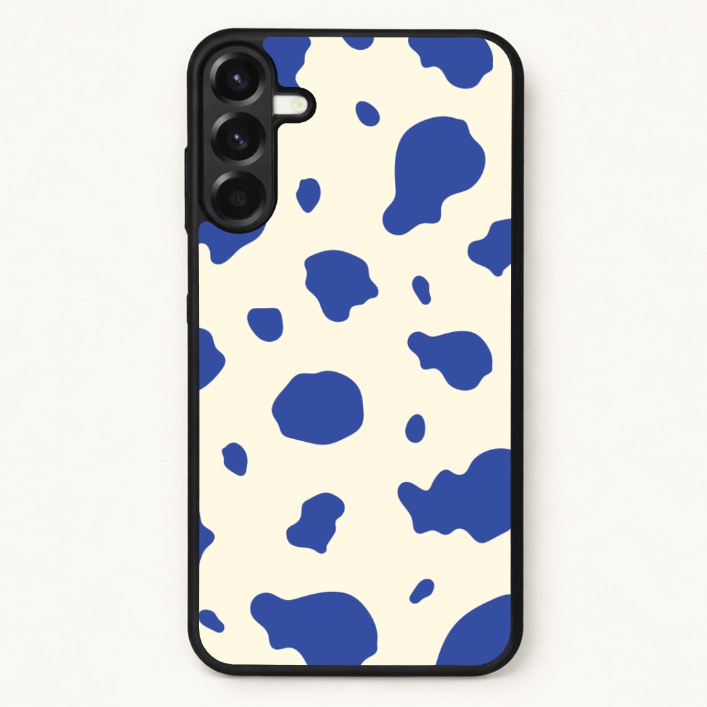 Blue Cow Print Phone Case