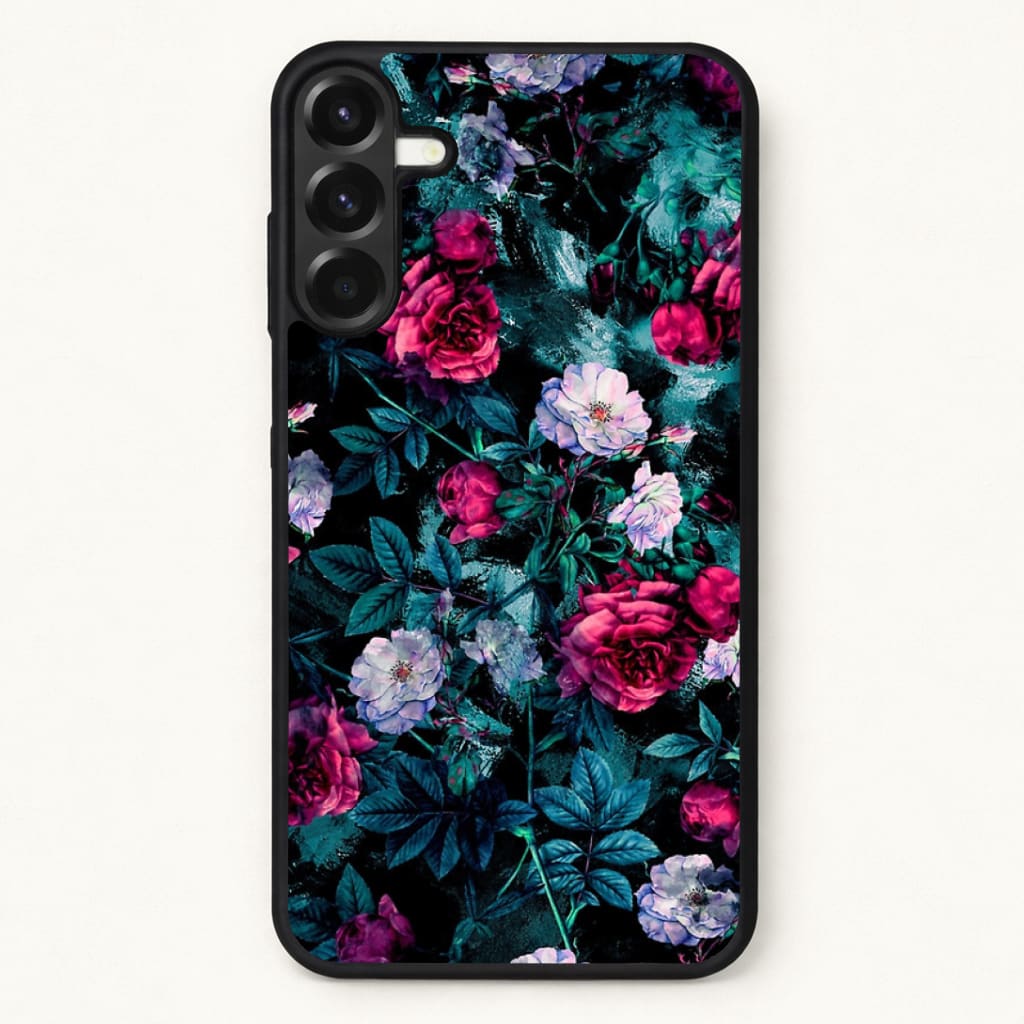Black Floral Pattern Phone Case