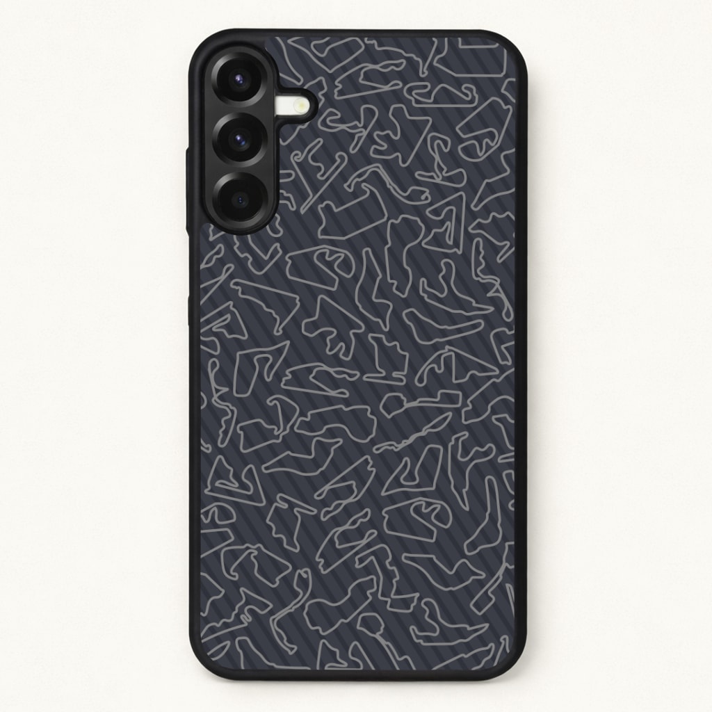 Track Outlines Gray Phone Case