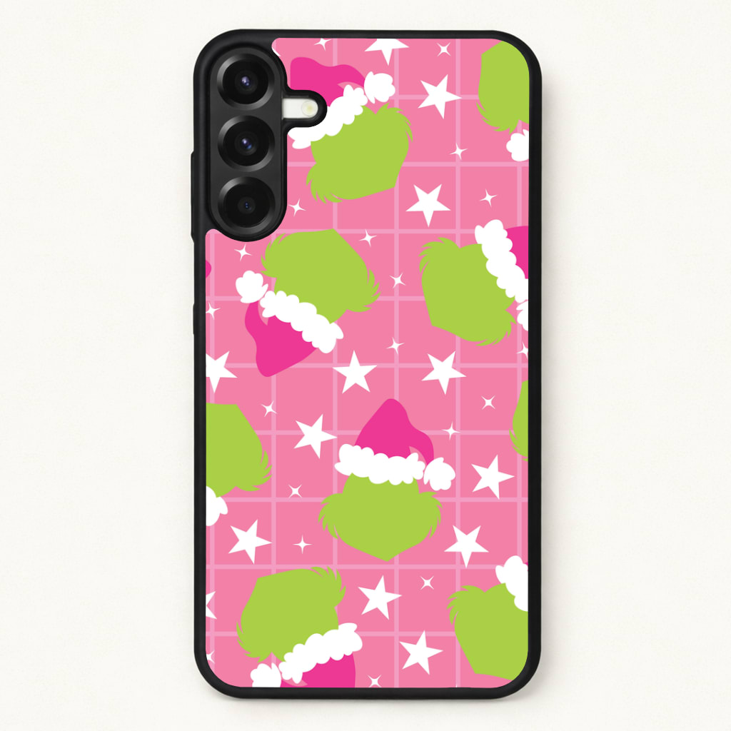 Pink Green Creature Xmas Pattern Phone Case