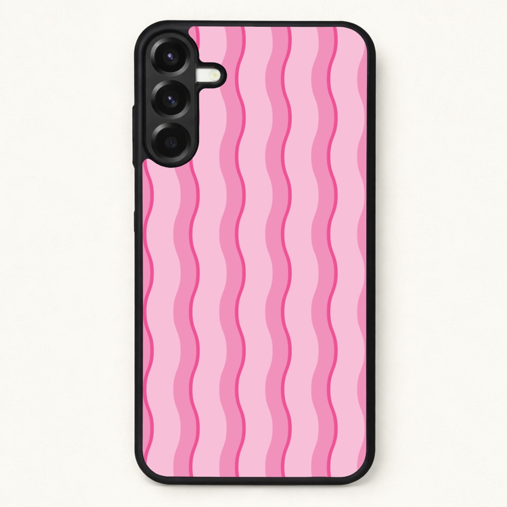 Pink Wavy Stripes Pattern Phone Case