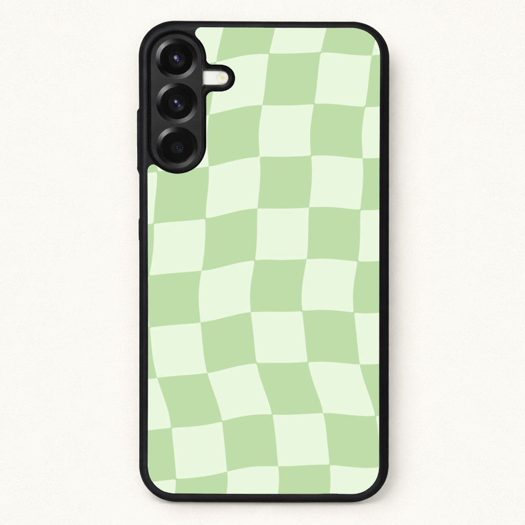 Green Checkers Phone Case