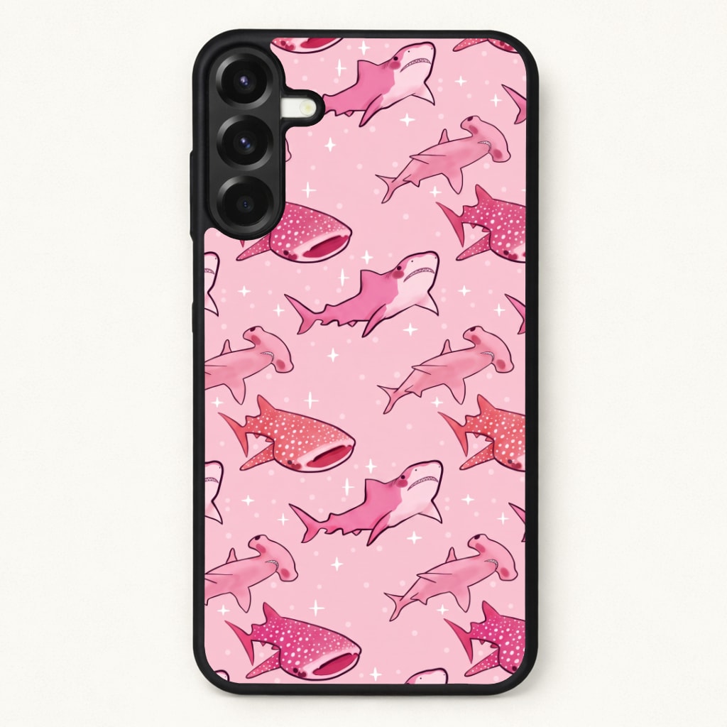 Pink Shark Pattern Phone Case
