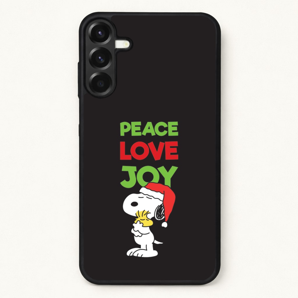 Peace, Love, Joy Christmas Cartoon Beagle Phone Case