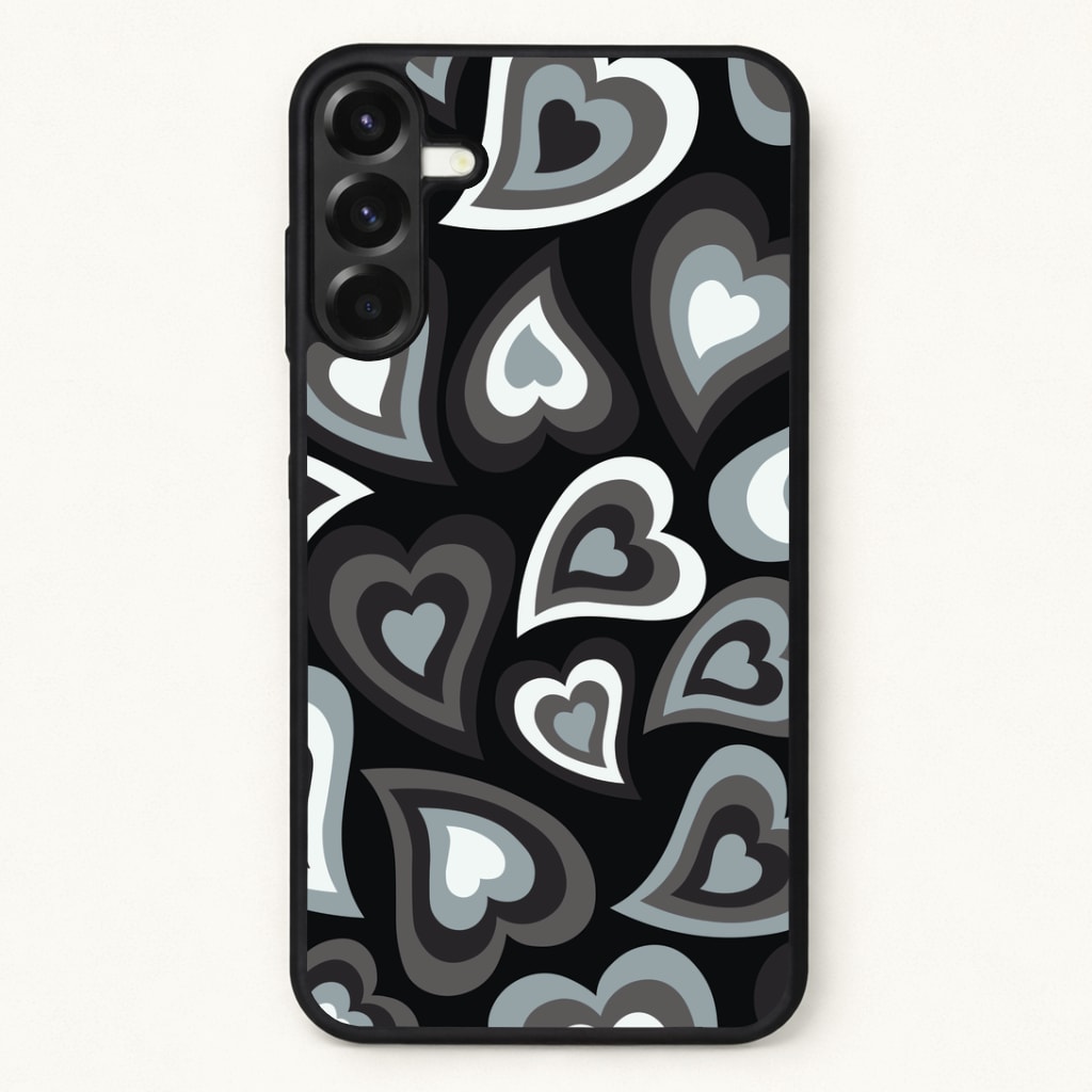 Black Hearts - Trippy Patterns Phone Case