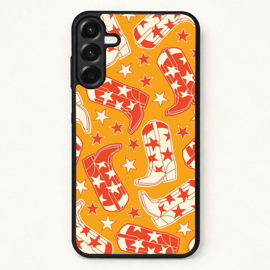 Cartoon Cowboy Boots And Stars Pattern Phone Case