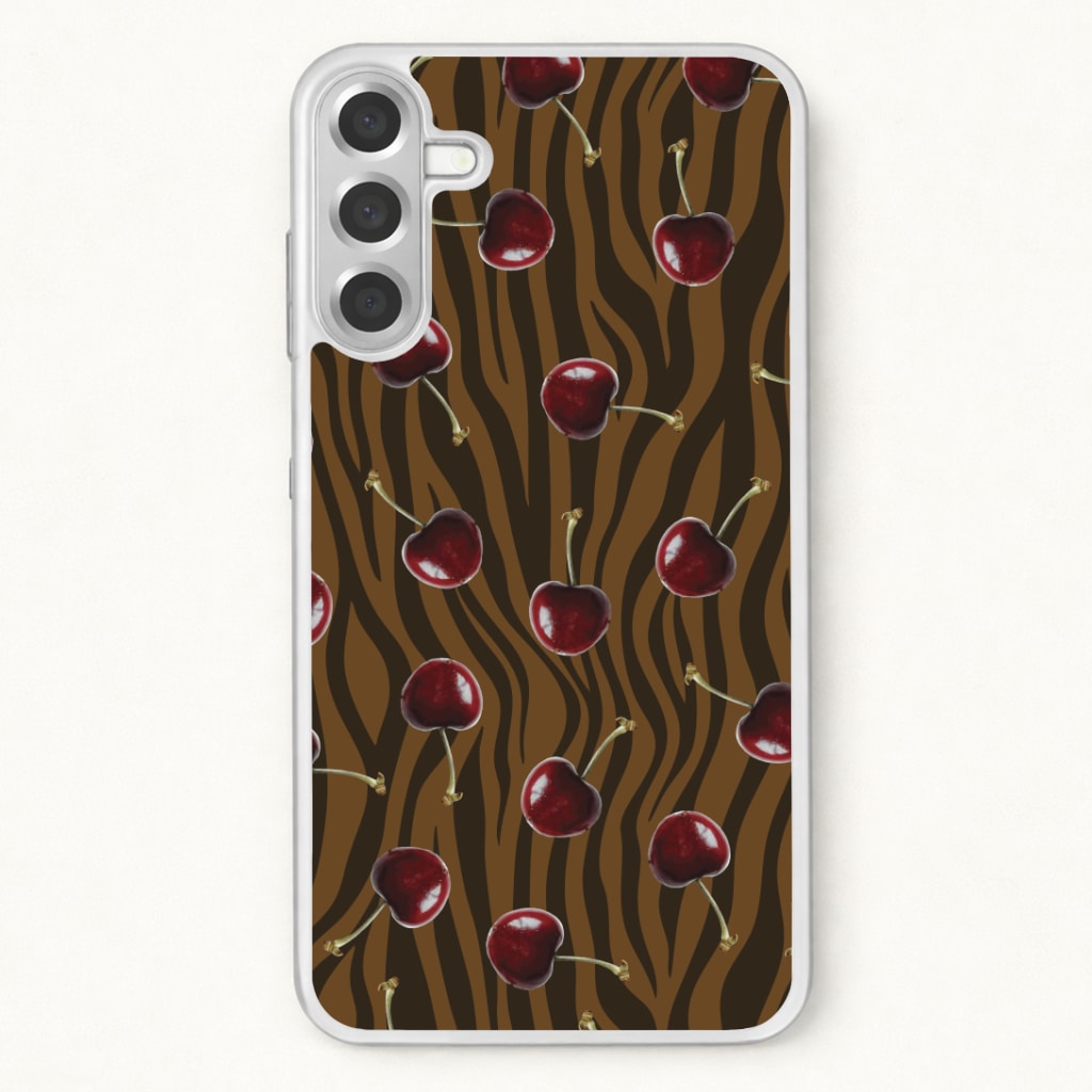 Animal Print With Cherries Pattern Phone Case