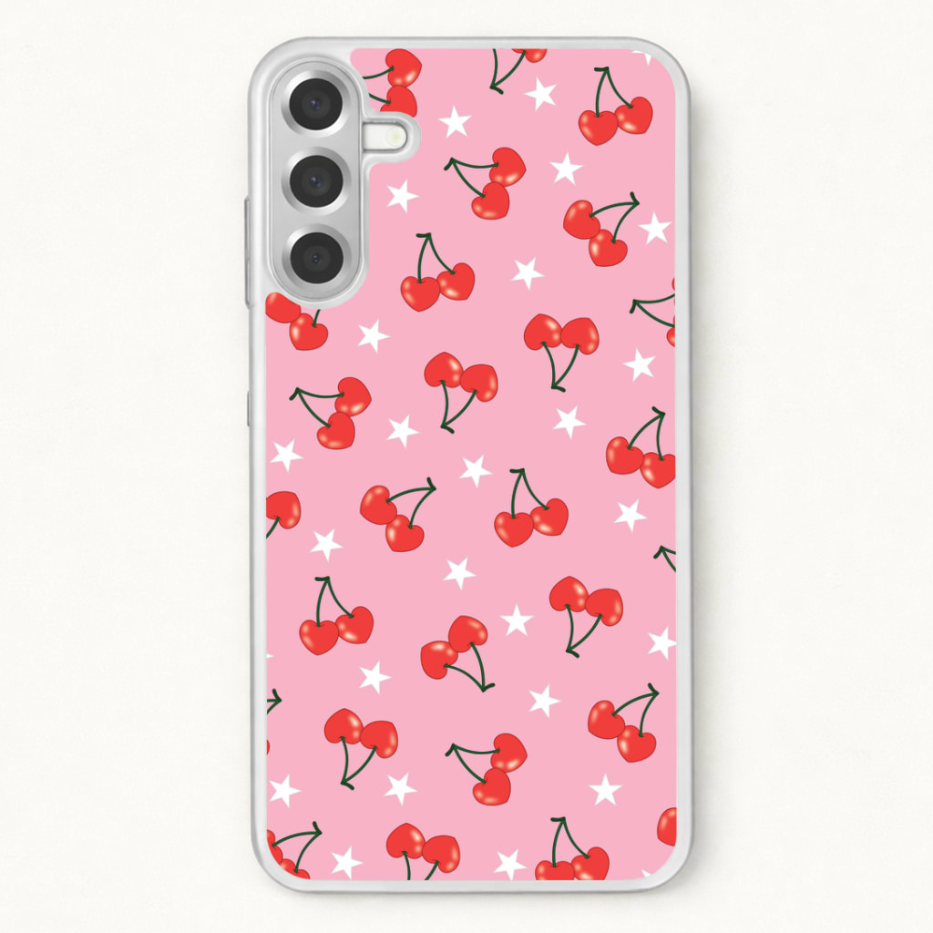 Heart Cherries And Stars Pattern Phone Case