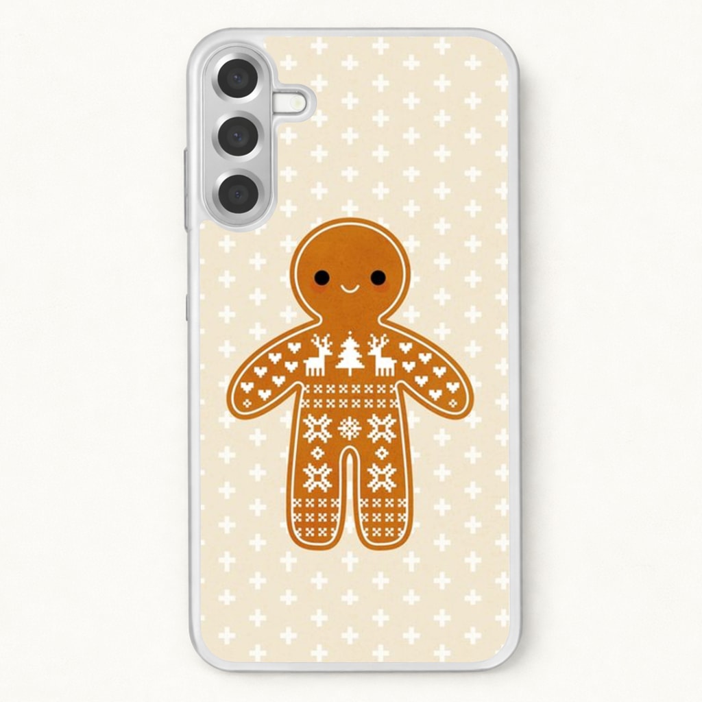 Christmas Jumper Pattern Gingerbread Man Phone Case