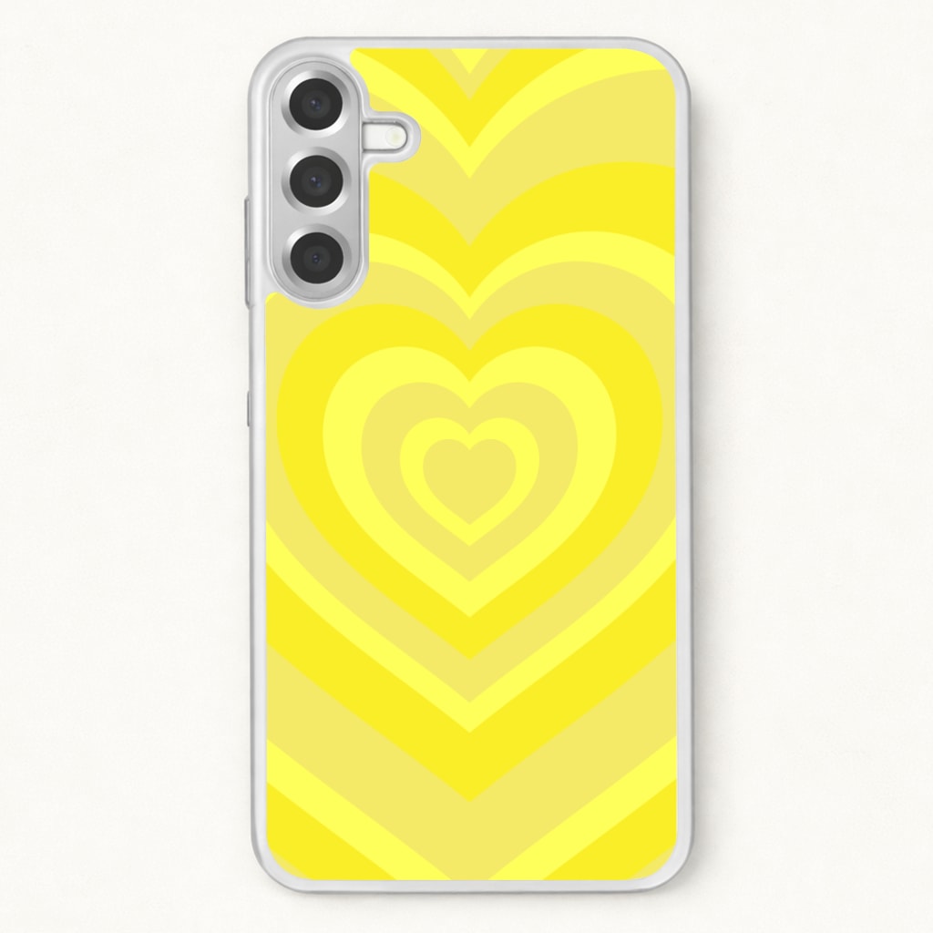 Yellow - Colourful Hearts Phone Case