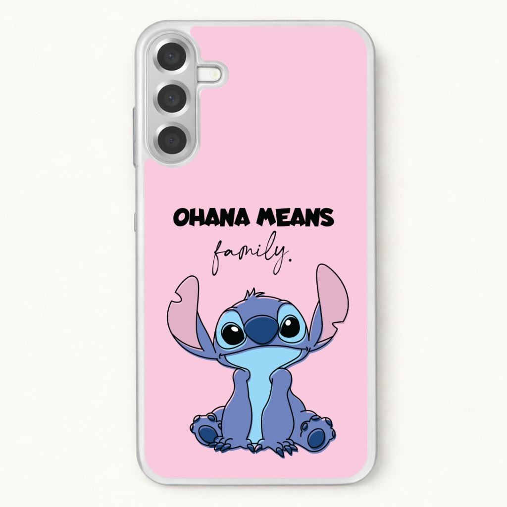 Ohana Means Family Pink Phone Case
