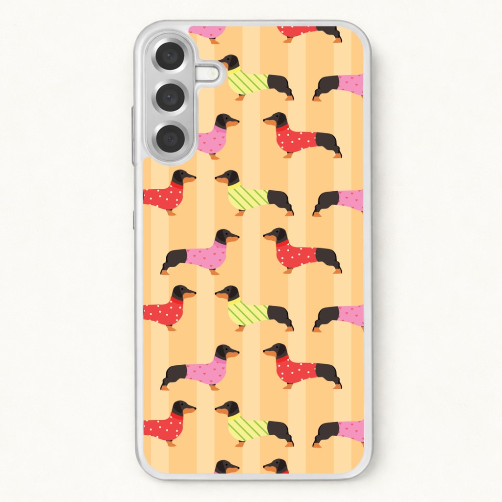 Dachshunds In Sweaters Pattern Phone Case