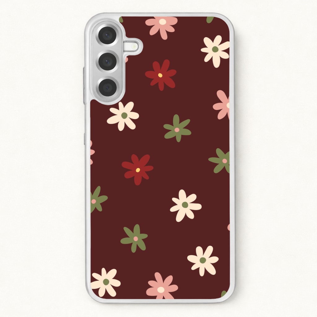 Dark Whimsical Flower Pattern Phone Case
