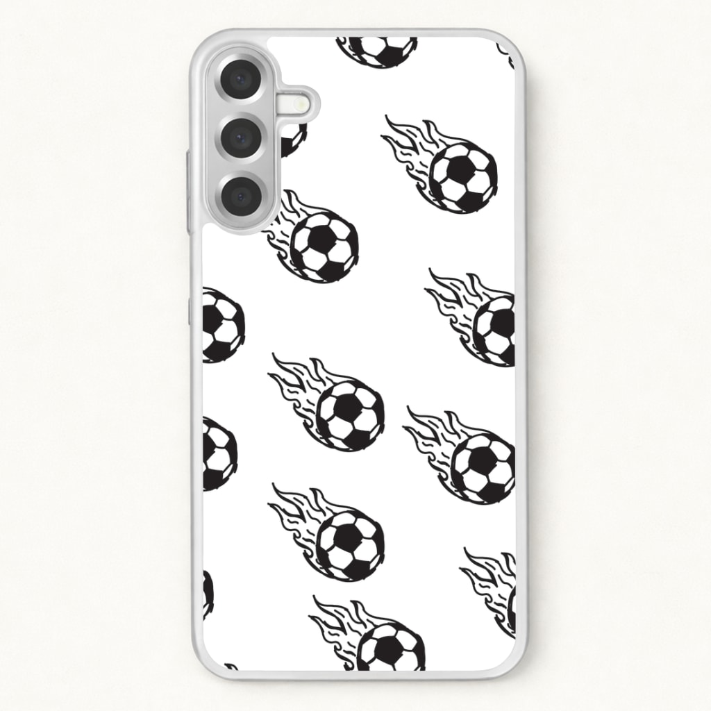 Flaming Football Pattern Phone Case