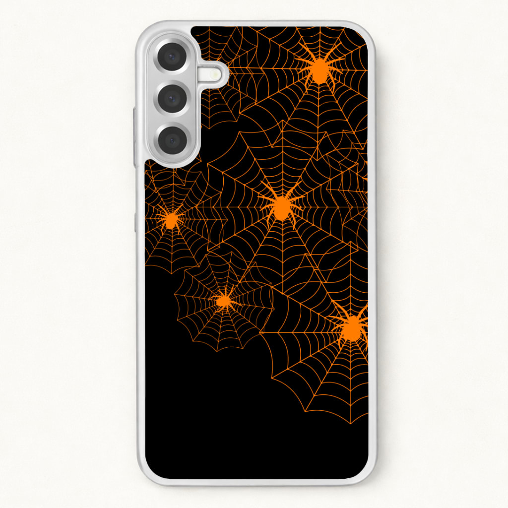 Orange Spider Web Phone Case