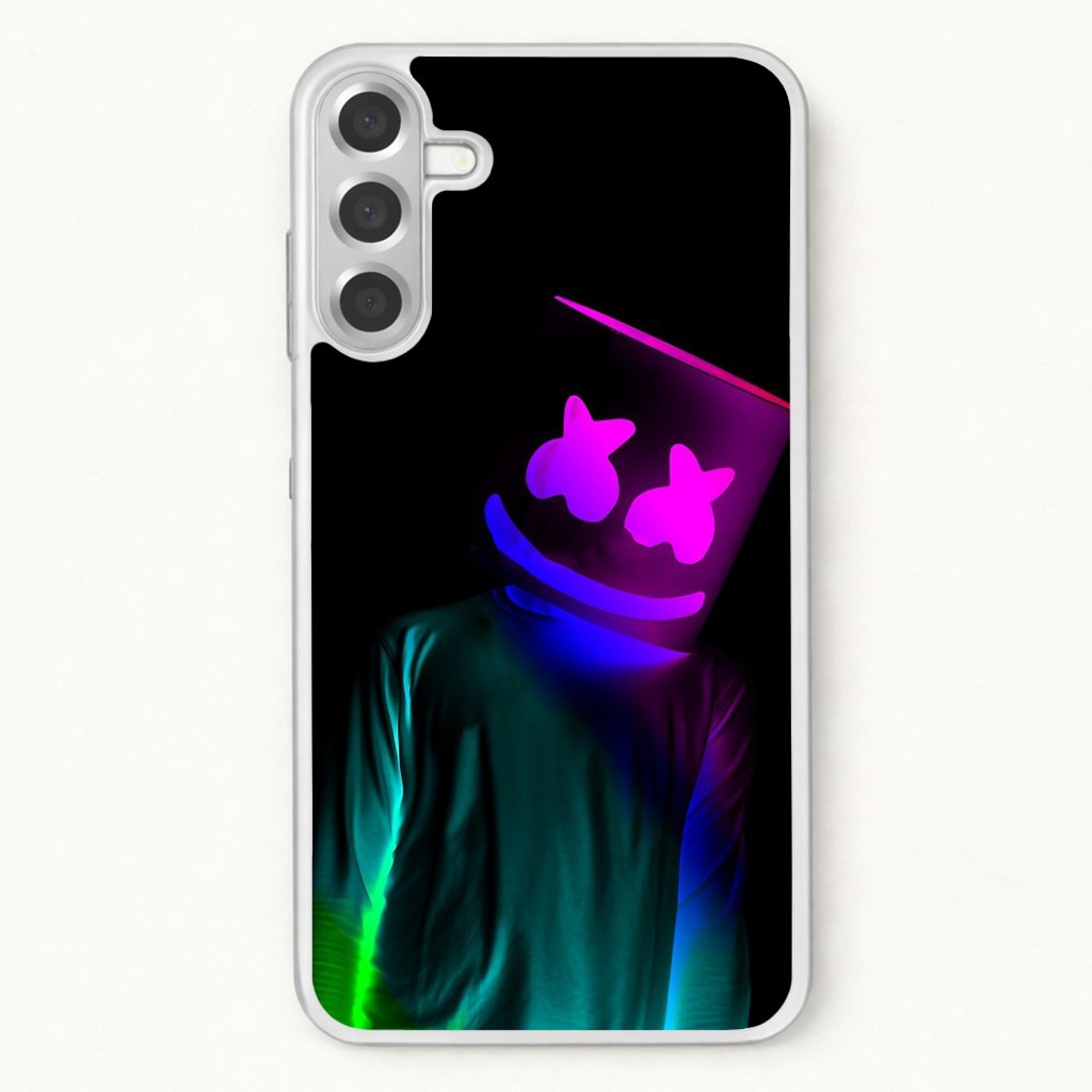 White Helmet DJ In Lights Phone Case