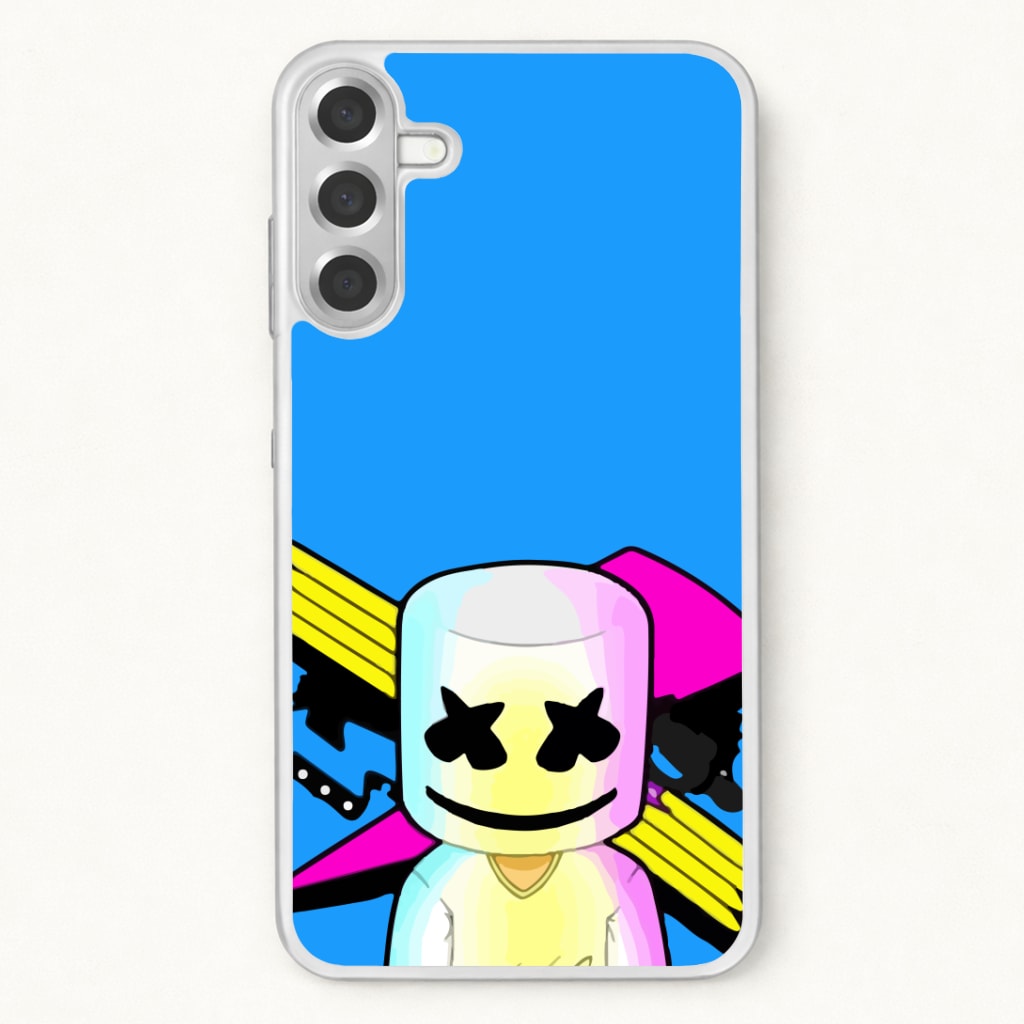 Neon Logo White Helmet DJ Phone Case