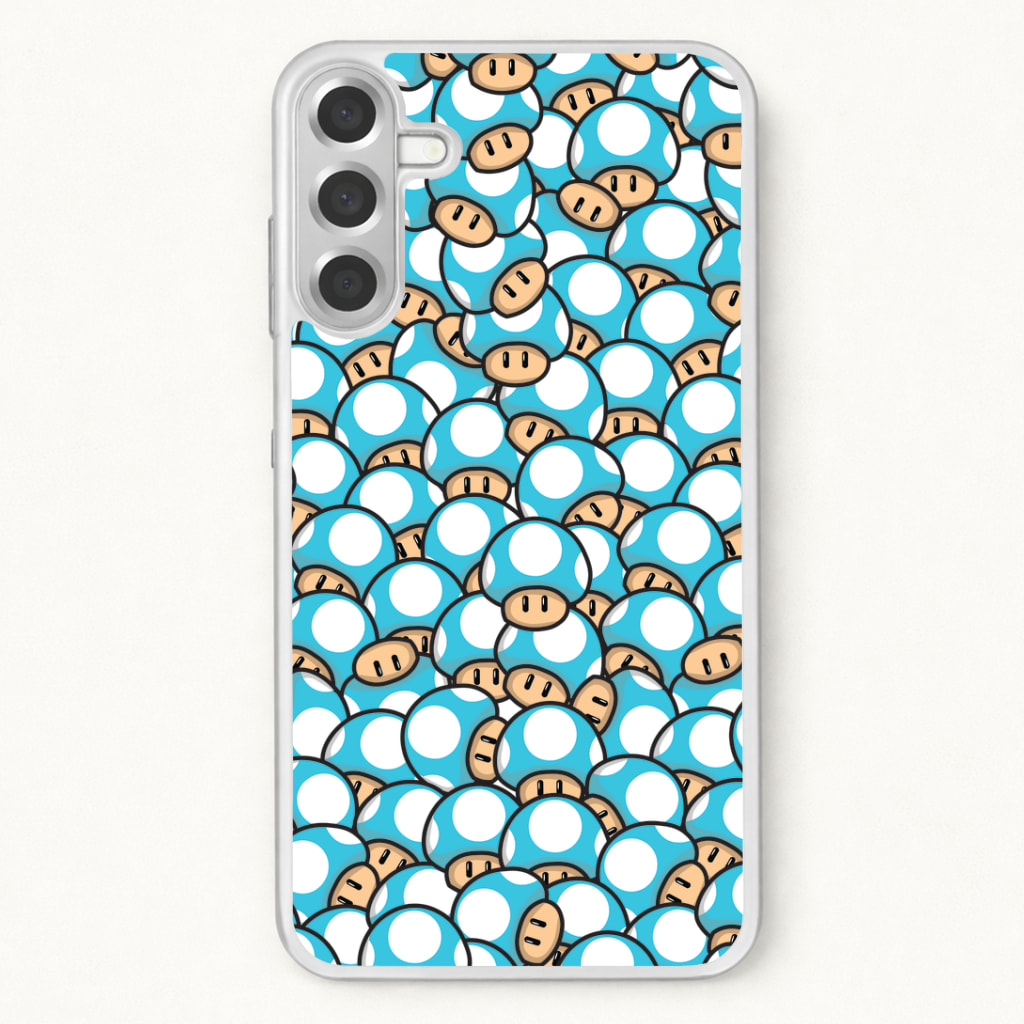 Mushroom Pattern - Light Blue Phone Case