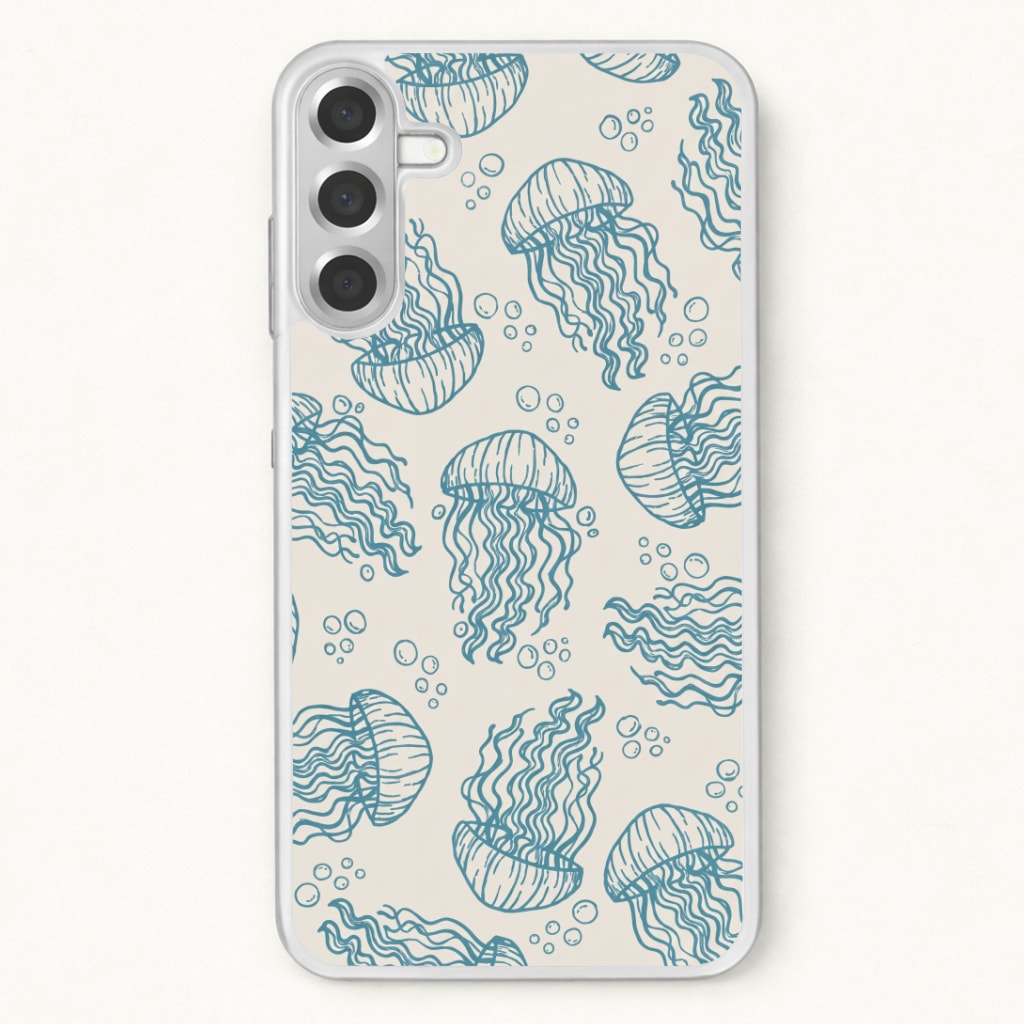 Teal Jellyfish Drift Phone Case