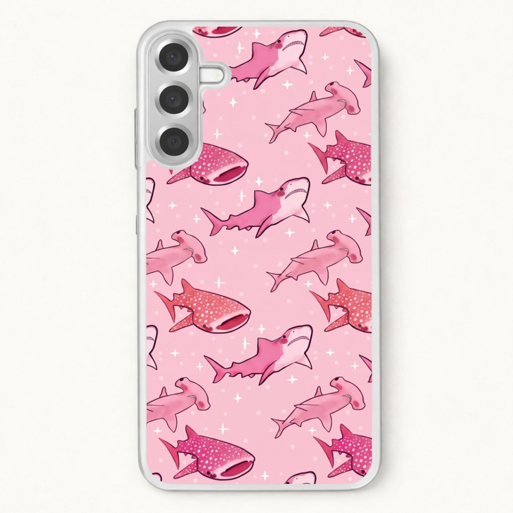 Pink Shark Pattern Phone Case