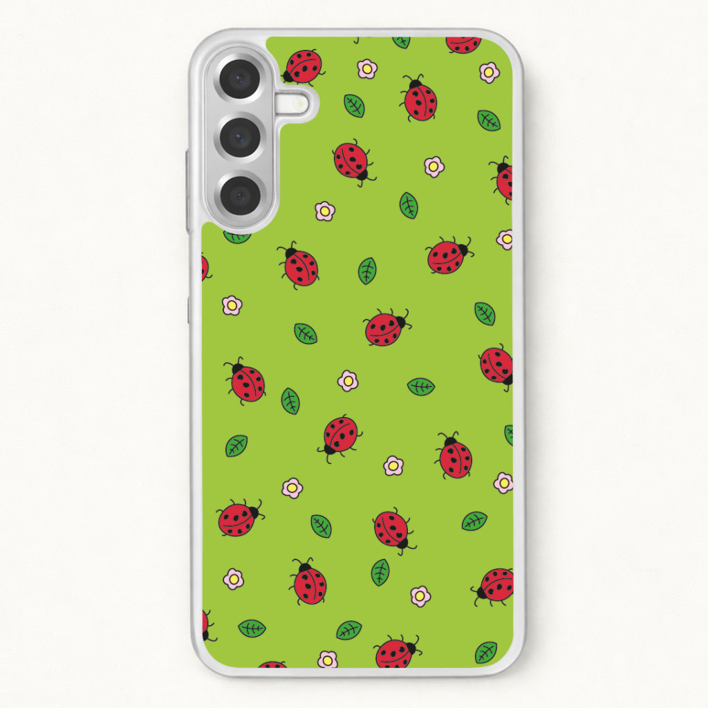 Ladybugs And Flowers - Spring Patterns Phone Case