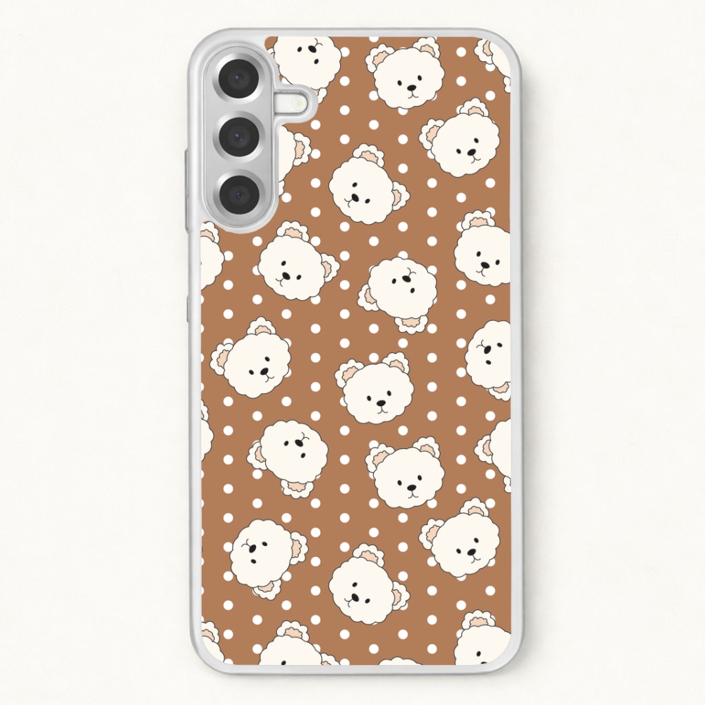 Cream Teddy Bears And Dots Pattern 2 Phone Case
