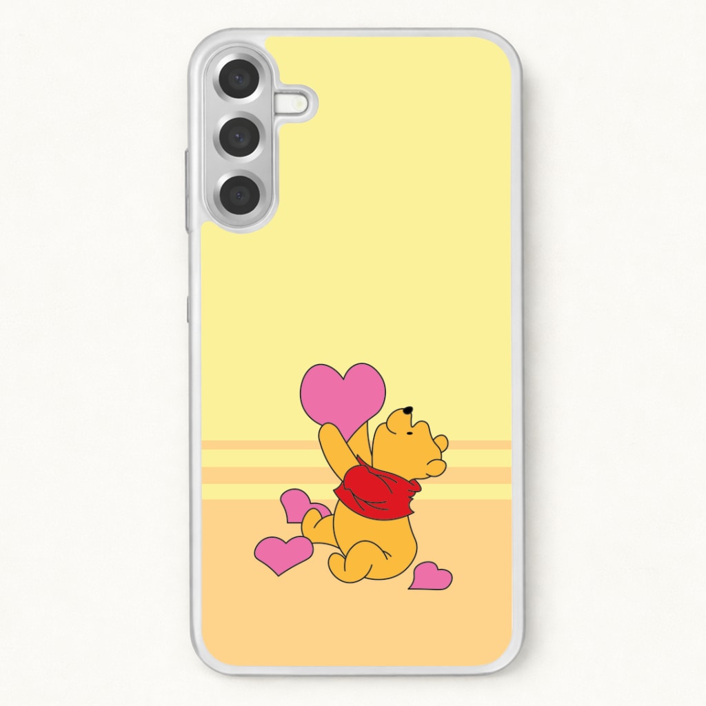 Pooh Love Heart Balloons Valentine's Phone Case