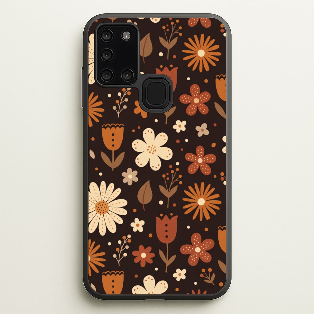 Espresso Folk Blooms Phone Case