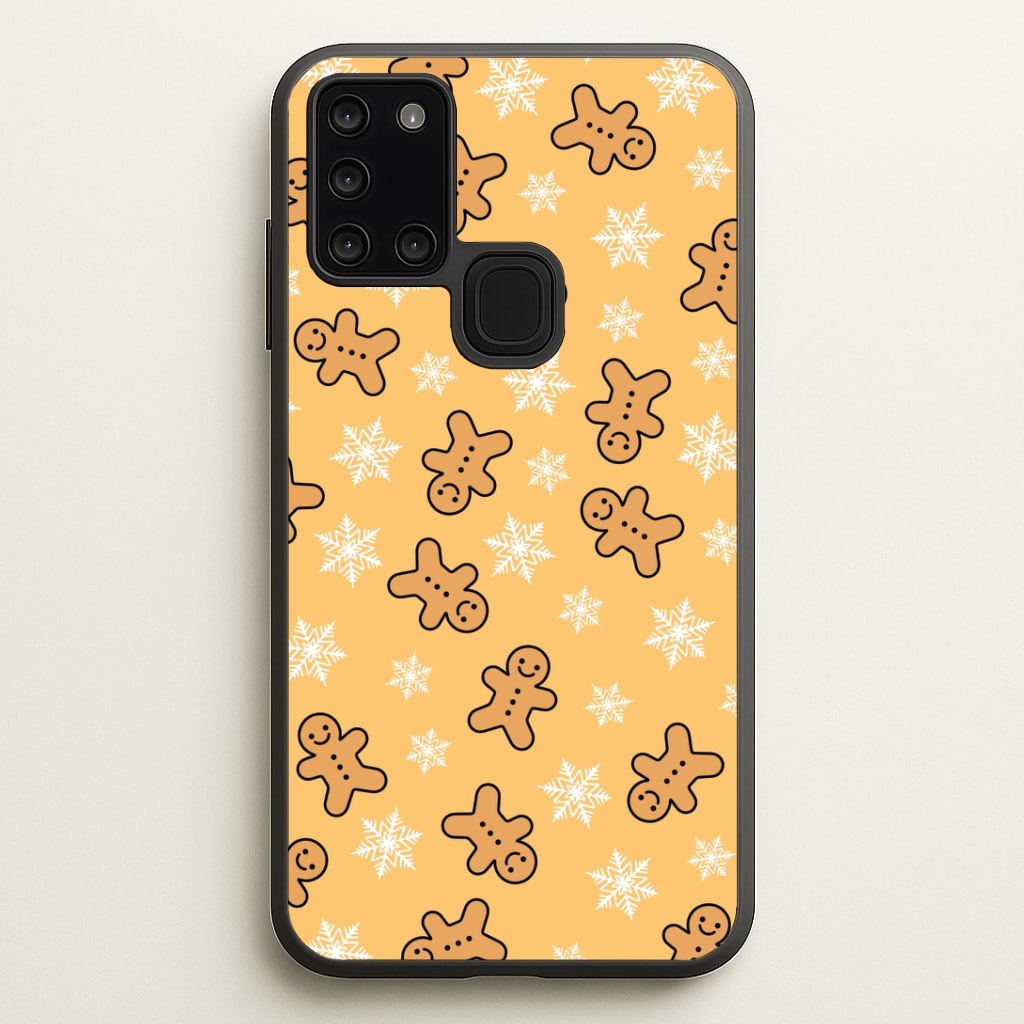 Cute Gingerbread And Snowflakes Pattern Phone Case