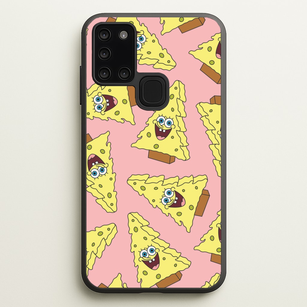 Christmas Tree Cartoon Sponge Pattern Phone Case