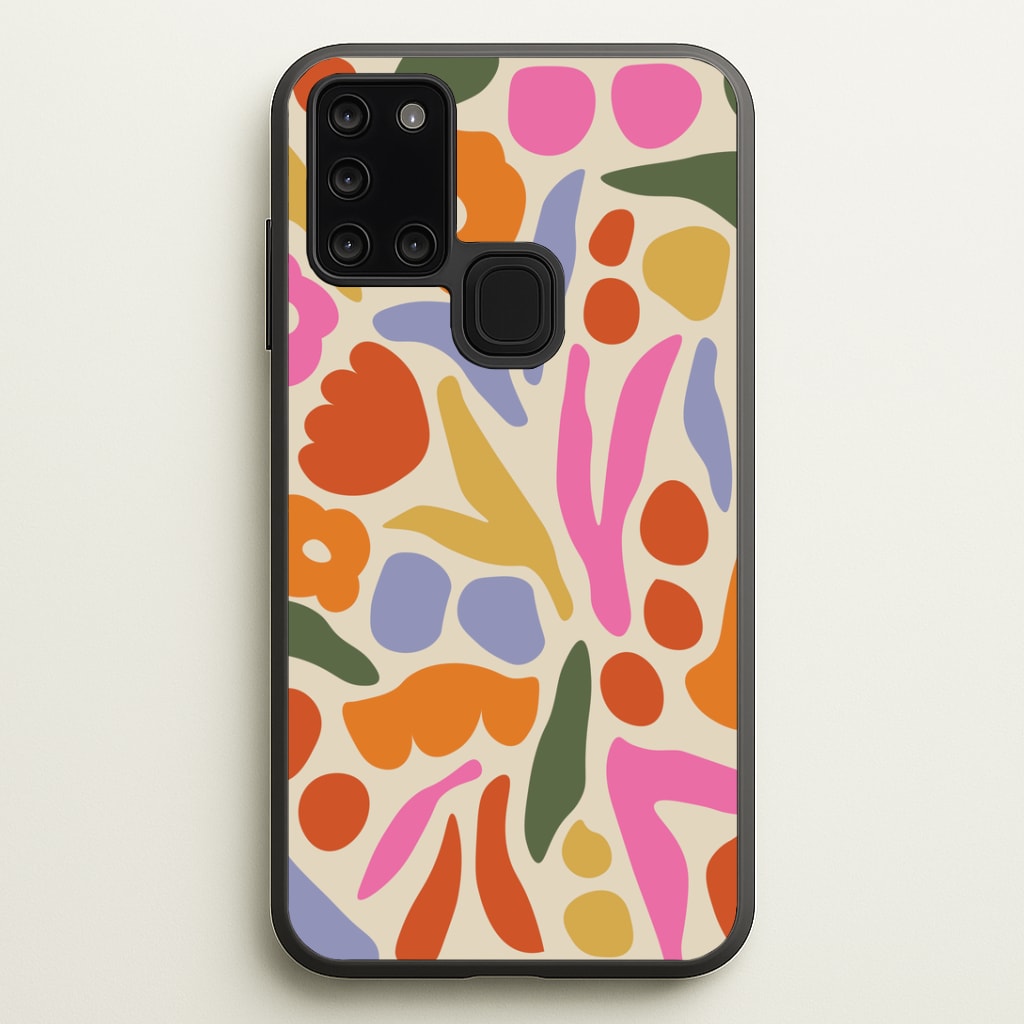 Abstract Floral Pattern - Floral Phone Case - Galaxy A21s / Standard