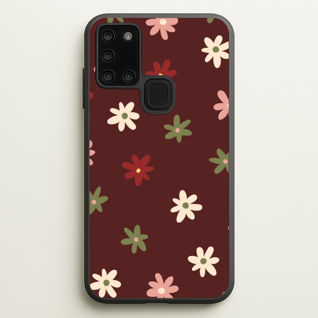 Dark Whimsical Flower Pattern Phone Case