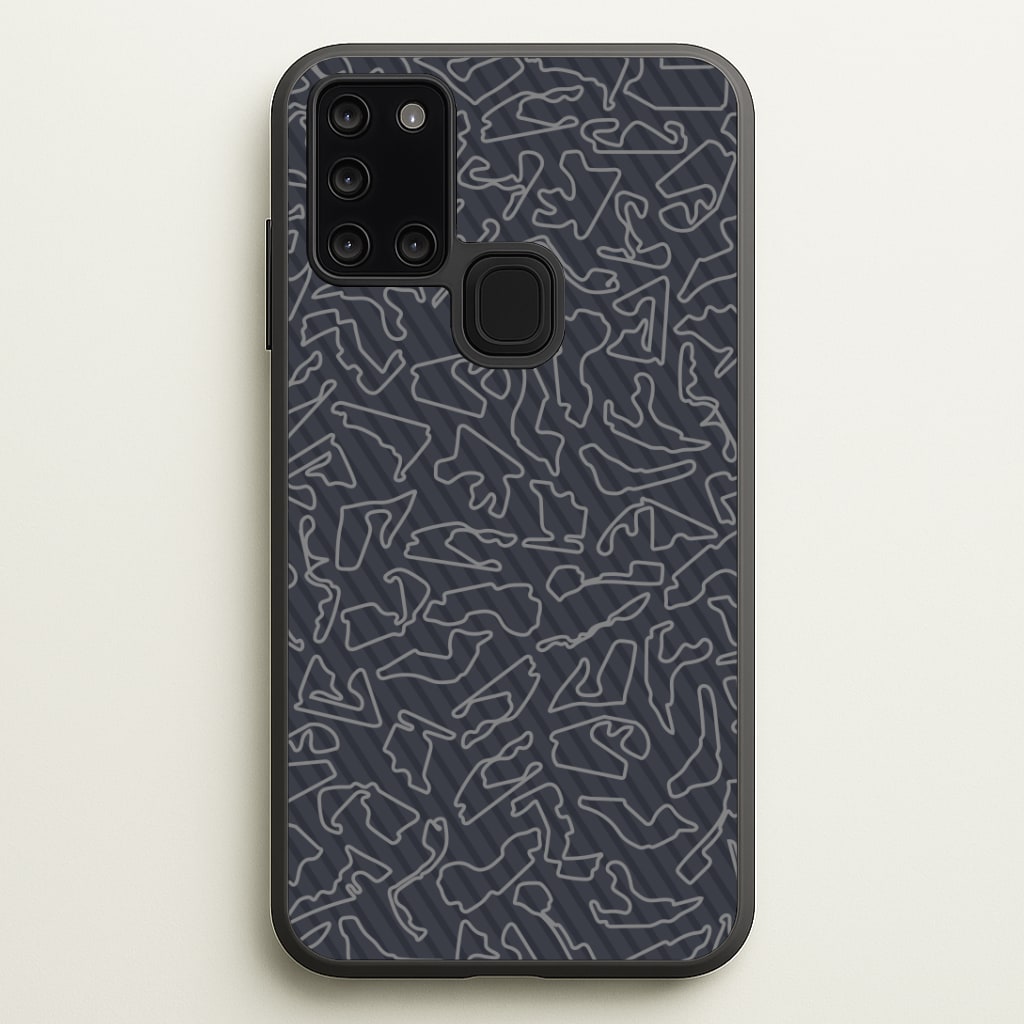 Track Outlines Gray Phone Case