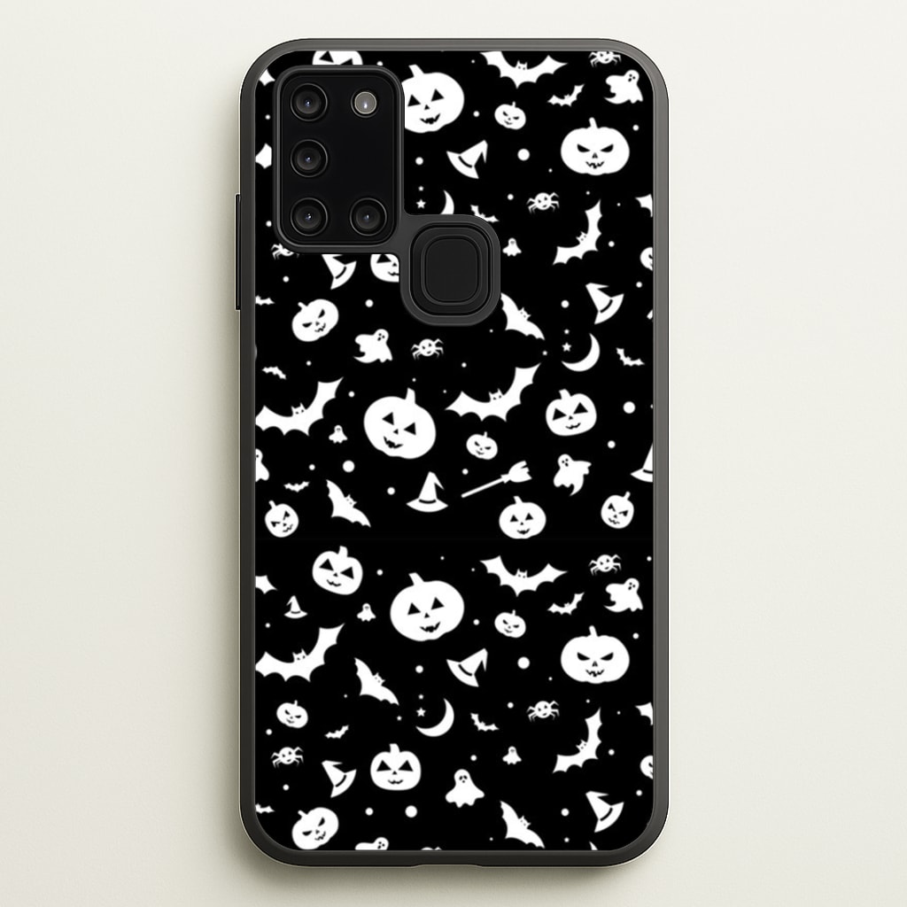 Black and White Halloween Pattern Phone Case