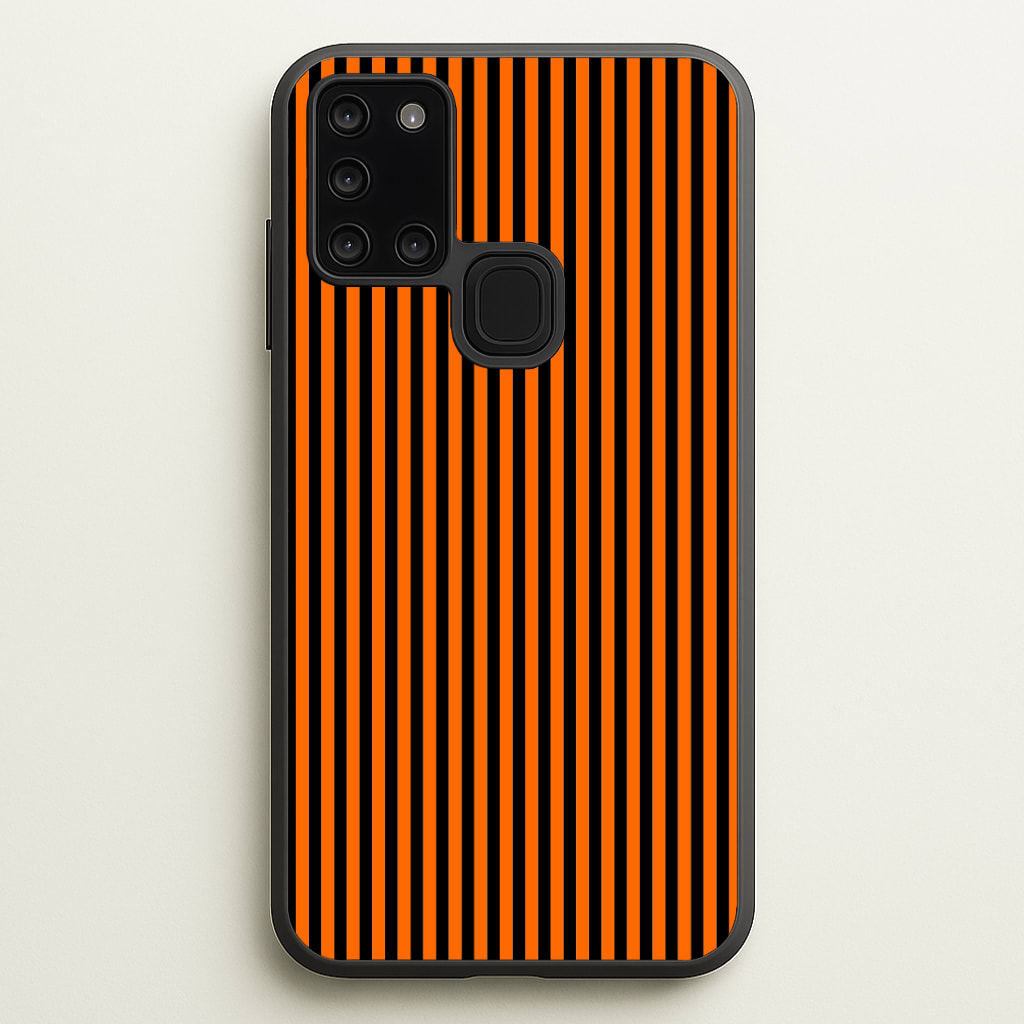 Orange & Black Stripe Phone Case