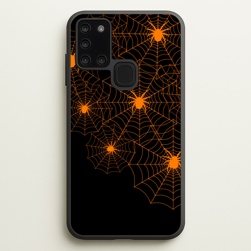Orange Spider Web Phone Case