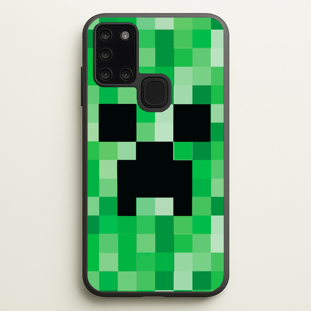 Creeper Face - Mining Phone Case - Galaxy A21s / Standard