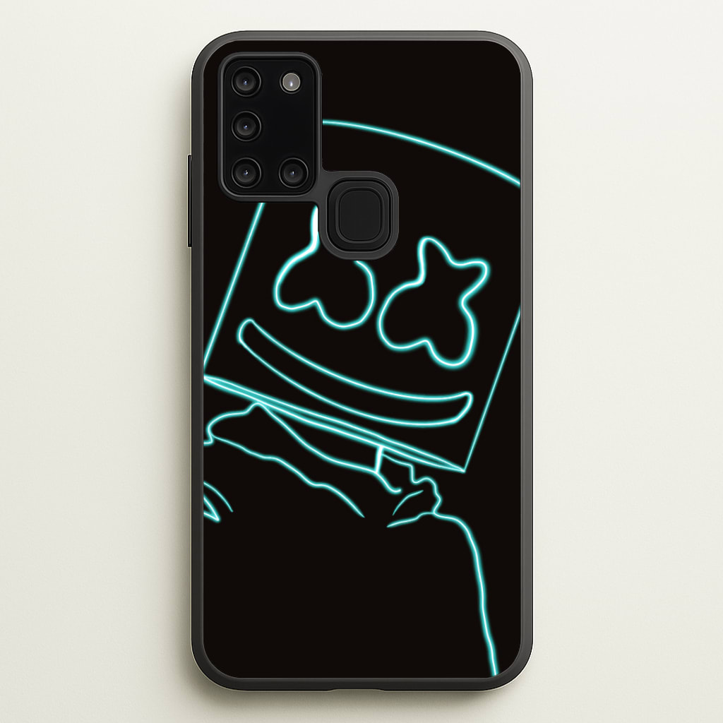Black White Helmet DJ Neon Phone Case