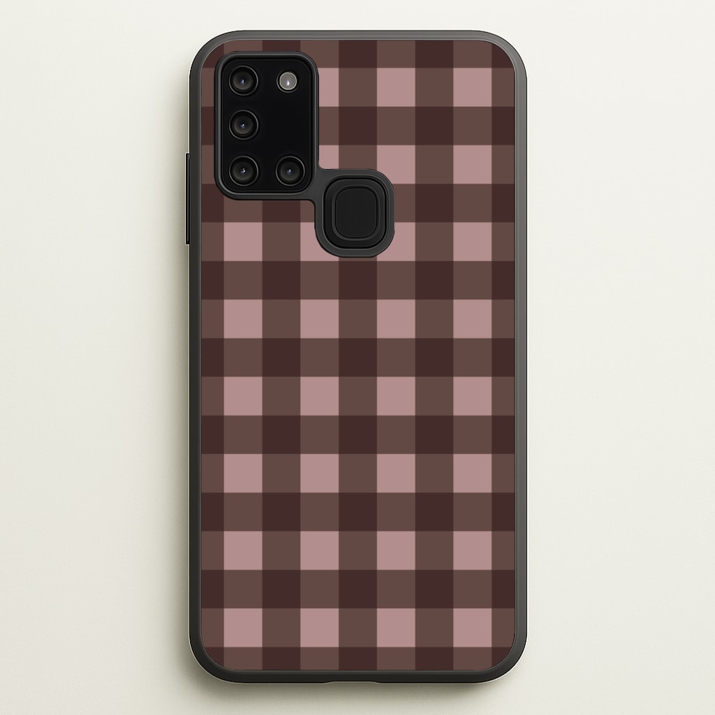 Chocolate Gingham Phone Case