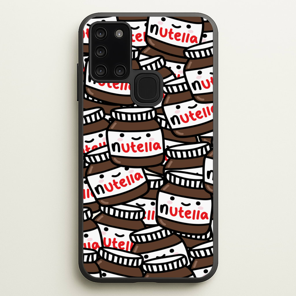 Cute Nutella Pattern Phone Case - Galaxy A21s / Standard