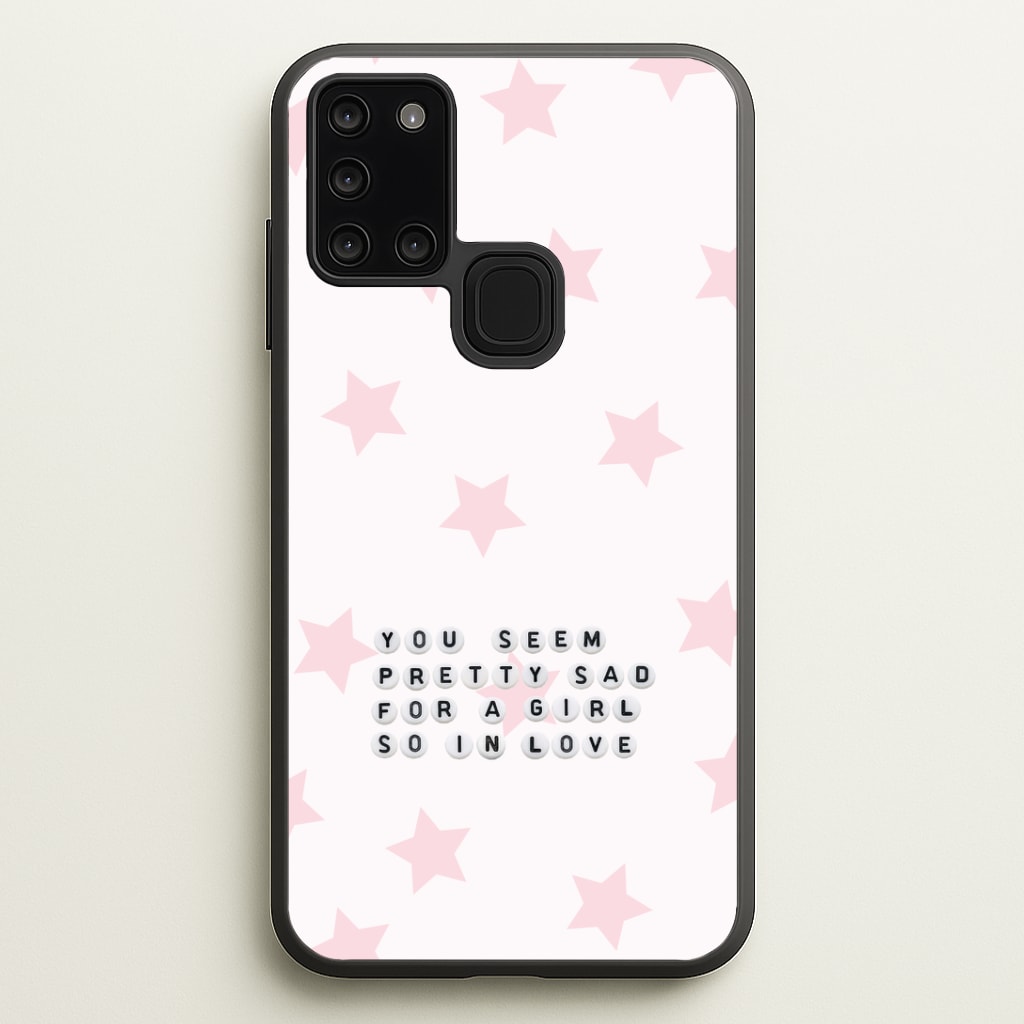 Pretty Sad Letter Beads Phone Case