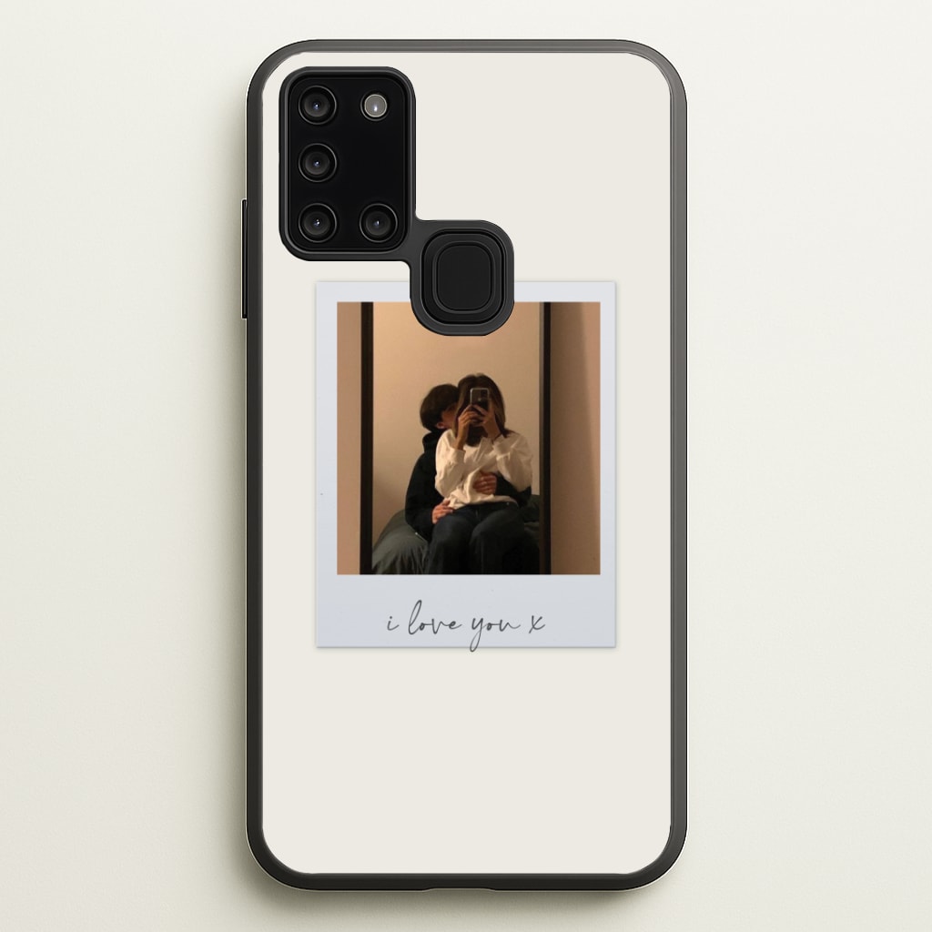 I Love You Polaroid - Personalised Couples Phone Case - Galaxy A21s / Standard